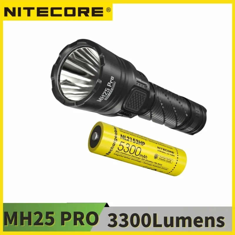 lanterna recarregavel nitecore mh25 pro uhi 40 3300lumens baterias incluidas 21700 5300mah 01