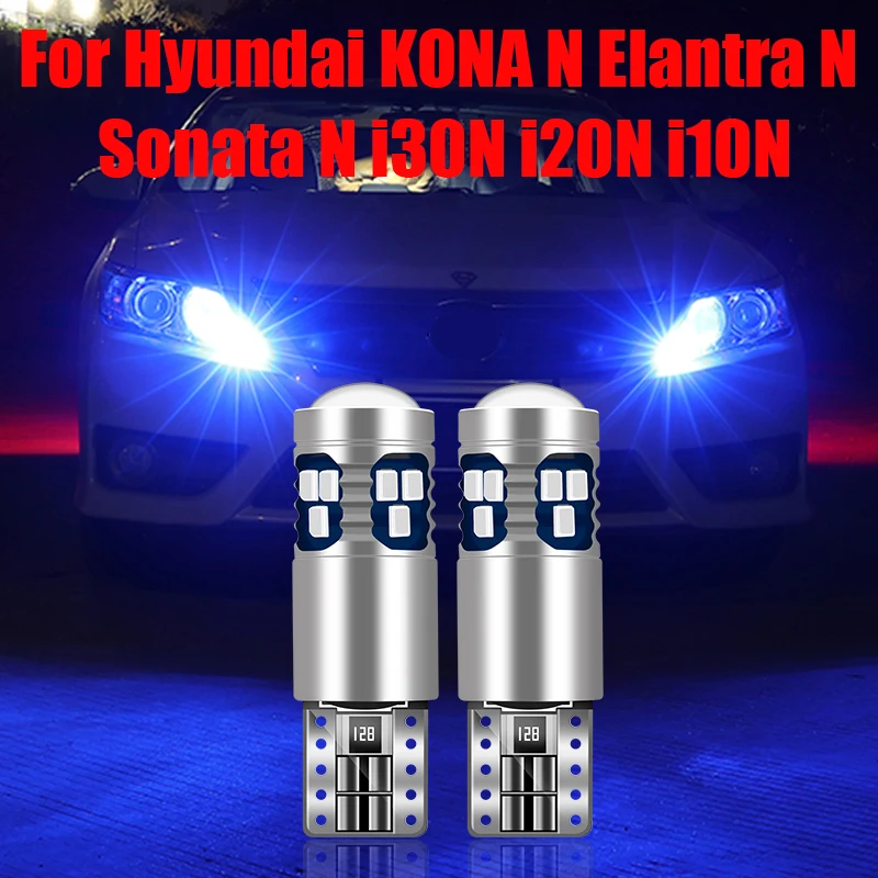 

For Hyundai KONA N Elantra N Sonata N i30N i20N i10N 2020 2021 2022 2023 2024 2pcs T10 LED Bulb Car Position Width Parking Light