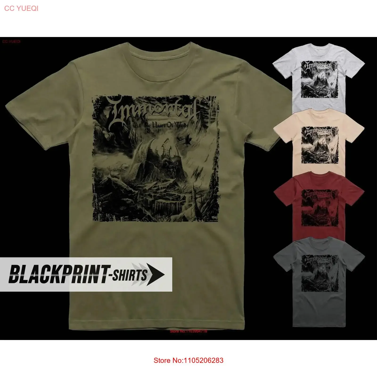 

Футболка Immortal At The Heart Of Winter, хлопковая мужская, все размеры S 5XL, 18 цветов, постер, обложка альбома, винтажная стираная мода