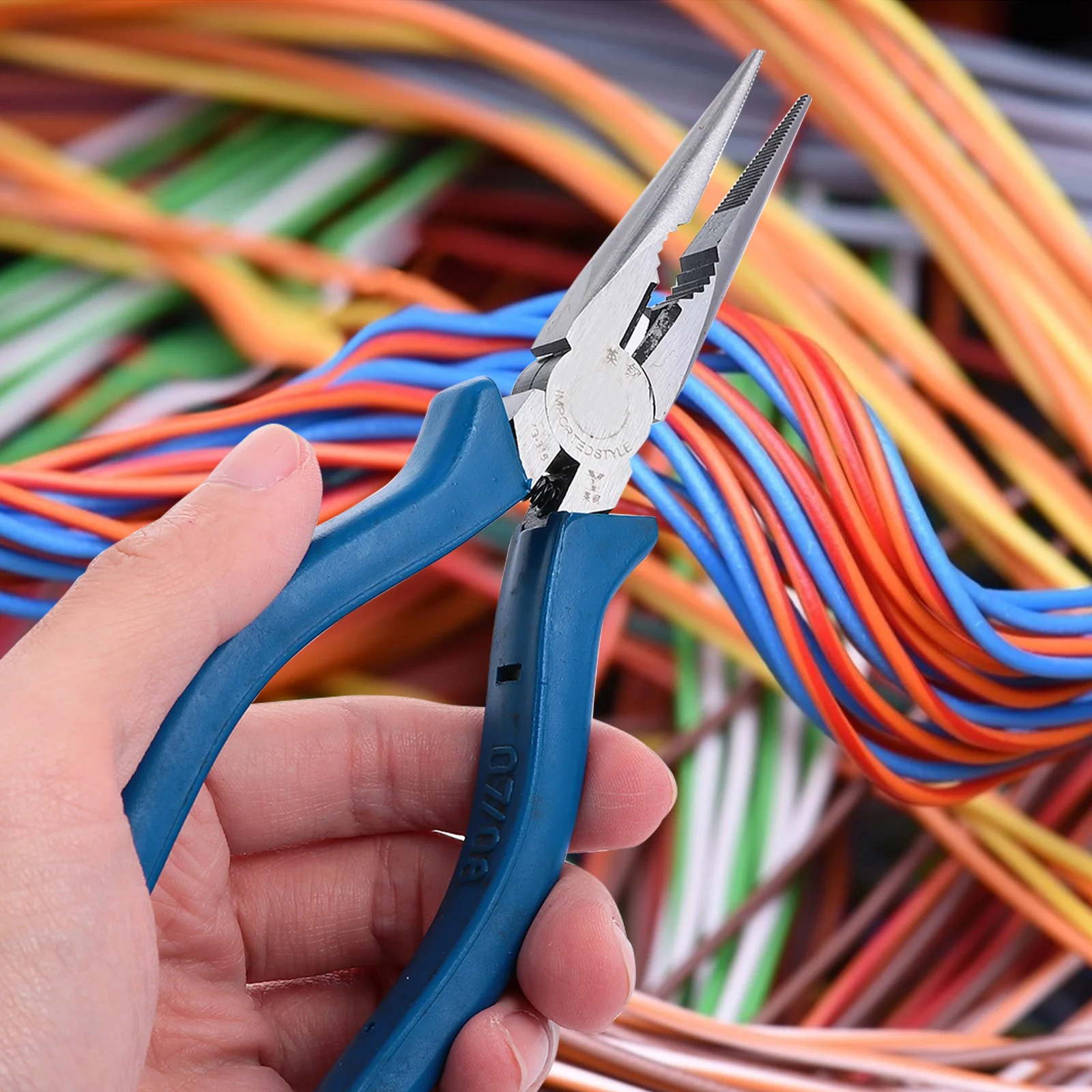 

Long Nose Pliers Machined for Maximum Gripping Strength Comfortable Molded Handles for Multi-Function Stripping Pliers