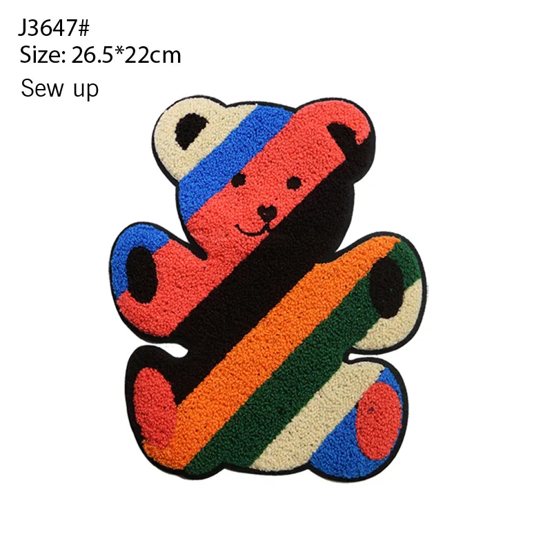 Fashion Towel Sewing Embroidery Cute Cartoon Animal Bear Dog DIY Logo Decoration Badge Clothing T-shirt Jacket Pants