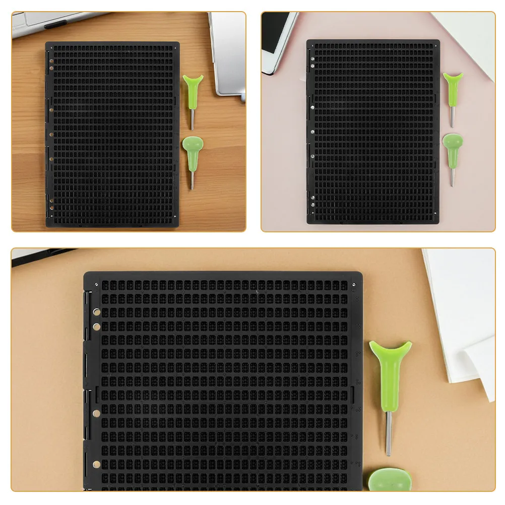 1Set Braille Writing Board 27 Lines 30 Cells Enhanced Thickness Stable Tactile Feedback Portable Braille Stylus Learning