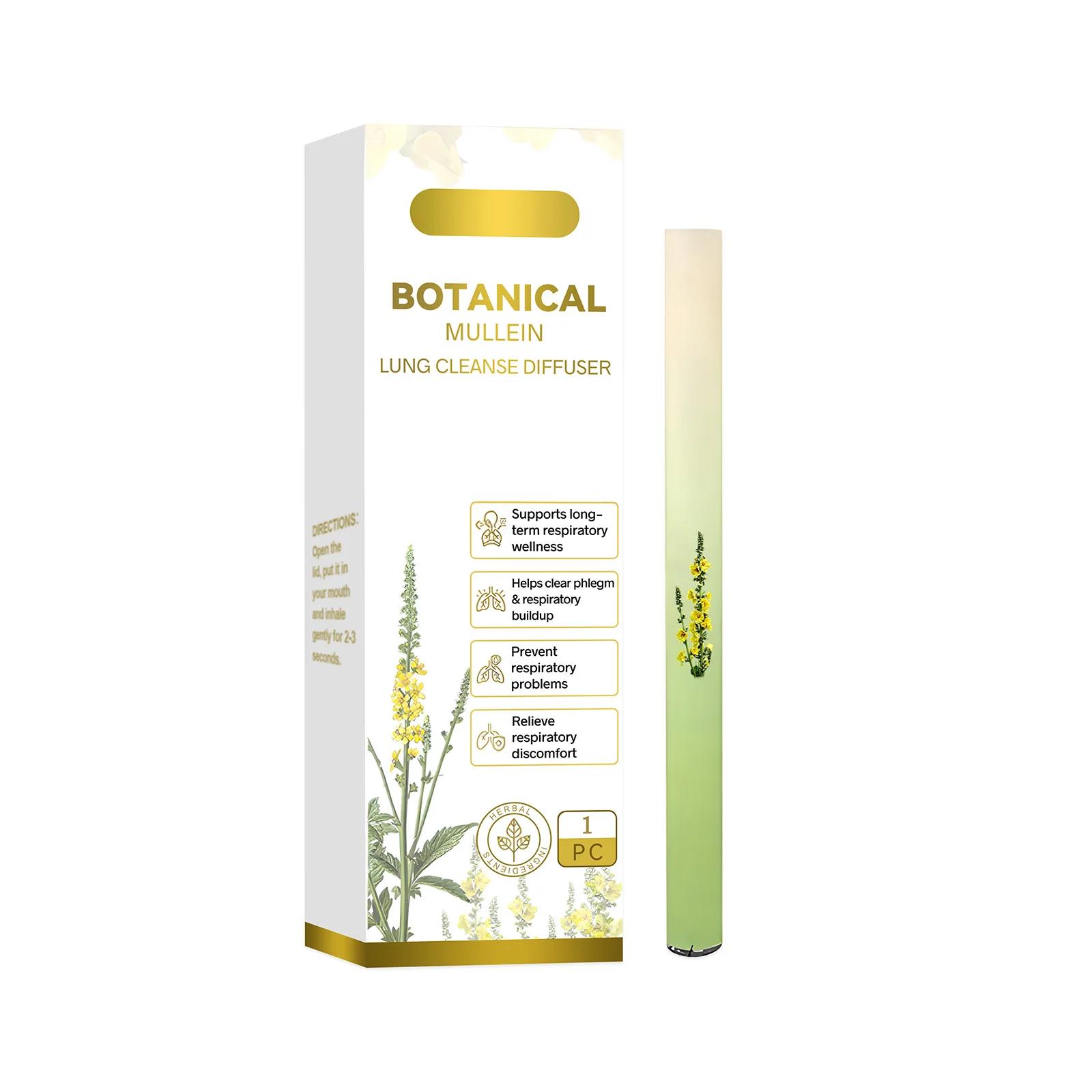 مولين الرئة السموم عصا الرئتين التطهير العلاج الناشر تحسين العناية التنفس منعش العشبية المنثول شفط الأنف 1.5 مللي