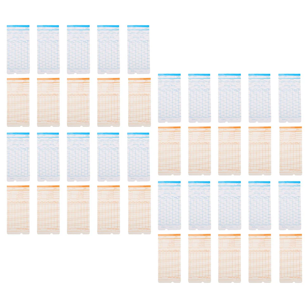 

English Clock Attendance Paper Double-sided 150 Sheets Packaged Timecards for Office Use Weekly Clocks