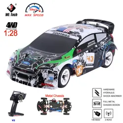 WLtoys K989 1:28 4WD 2.4G Mini RC Racing Car High Speed Off-Road LED Remote Control Drift Toys Alloy Vehicle Children Kids Gift