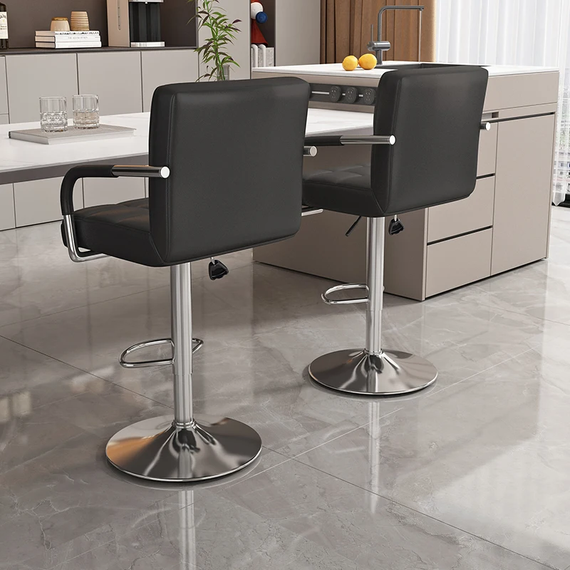 Comfortable Relax Bar Stools Nordic Luxury Retro Party American Unique Bar Stools Ancient Sturdy Soft Metal Banqueta Furniture