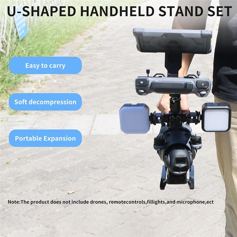 BTLIFE-soporte de montaje de expansión, juego de soporte de disparo de seguimiento portátil en forma de U para DJI Mavic 4 Pro Drone para modificación RC Pro 2