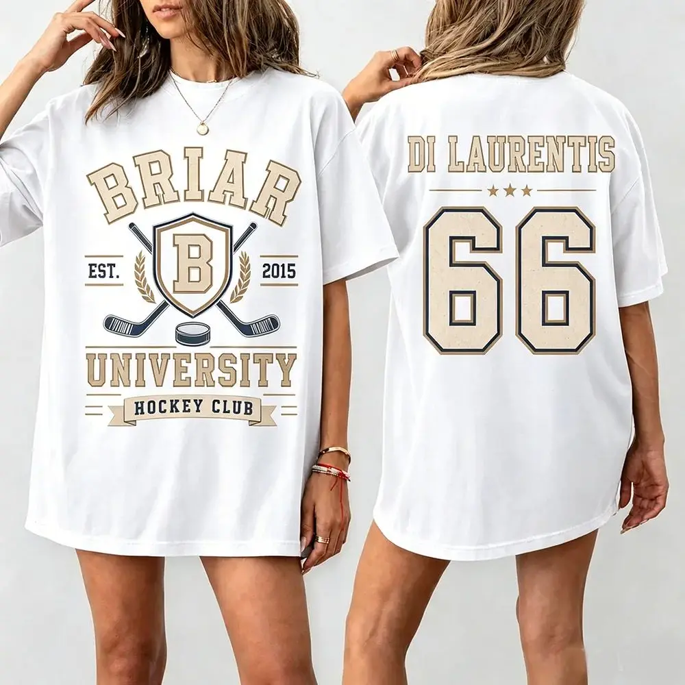 Dean Di Laurentis Tees Off Campus Briar Hockey T Shirts Hockey Romance Shirt Summer O-neck Short Sleeve Casual Loose Tops Unisex