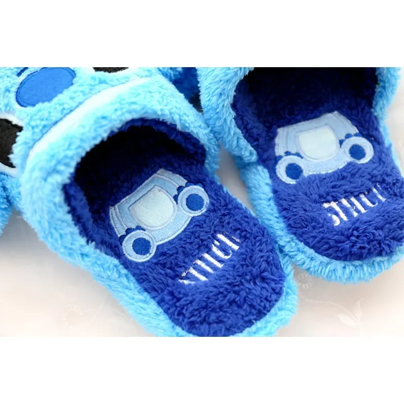 Disney Stitch Alien Donald Winter Slippers Women Shoes Cute Cartoon Home Slippers Girls Warm Plush Indoor Non-Slip Floor Slipper