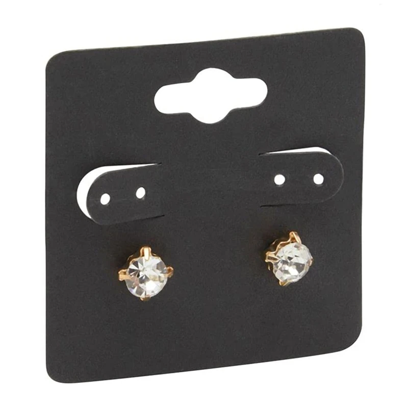 Présentoir de boucles d'oreilles 5x5cm, 50 pièces, carte en papier, clous d'oreilles, sac pour bijoux suspendus, emballage en carton, petites entreprises