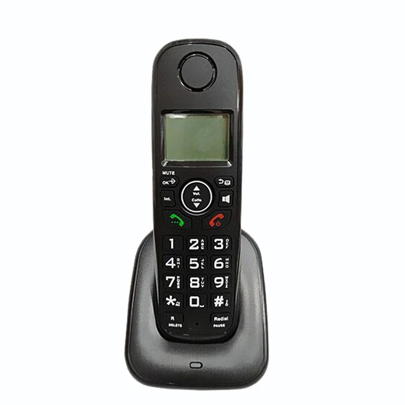 Expandable Cordless Phone System Desk Telephone Handset Landline Telephone Support 5 Handsets Connection for Home Office