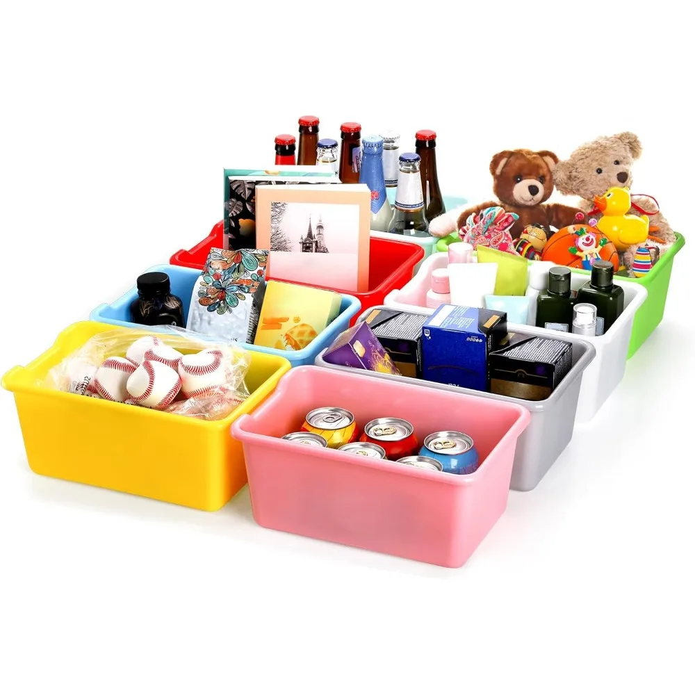 حلول تخزين الفصول الدراسية: 16 قطعة من صناديق المكعبات البلاستيكية للكتب والألعاب وتنظيم الحرف اليدوية