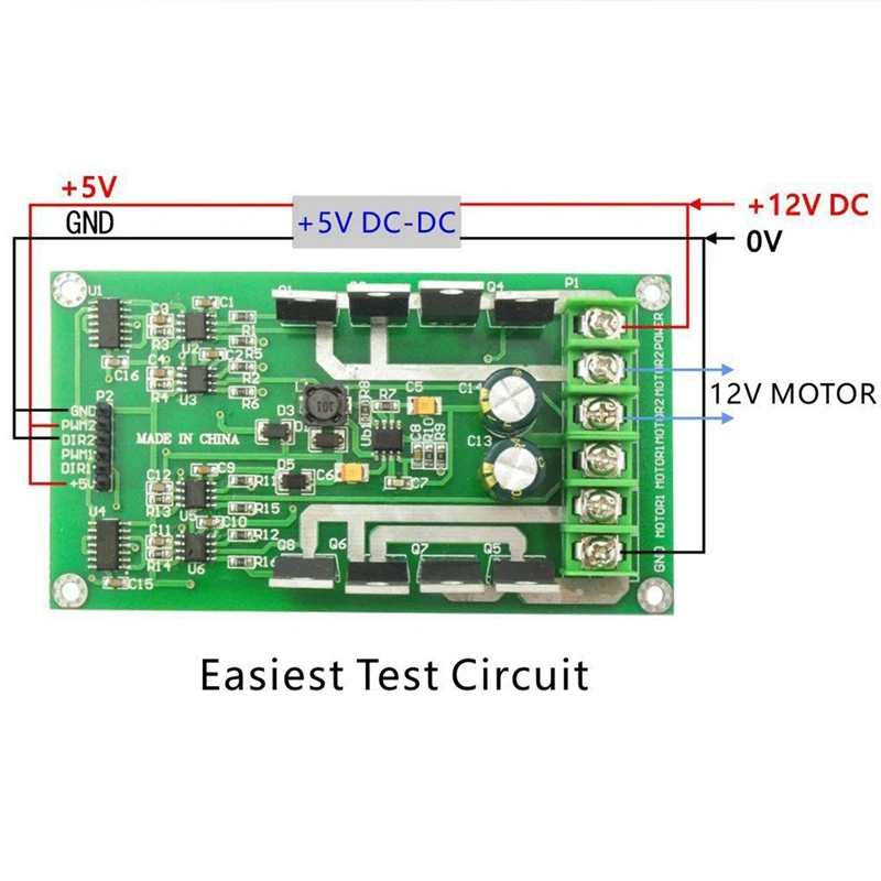 4X H-Bridge DC Dual Motor Driver PWM Module DC 3-36V 15A Peak 30A IRF3205 High Power Control Board For Arduino Car