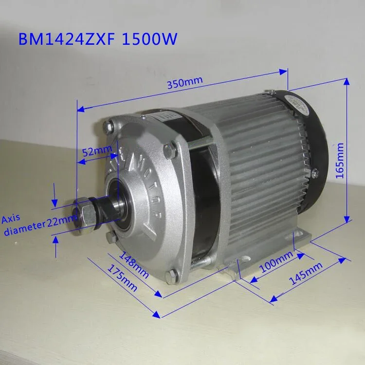 BM1424ZXF Brushless Motor 48V 60V 72V 1200W/1500W/1800W/2200W for Electric Tricycle Mini-Car ATV Motor Kit