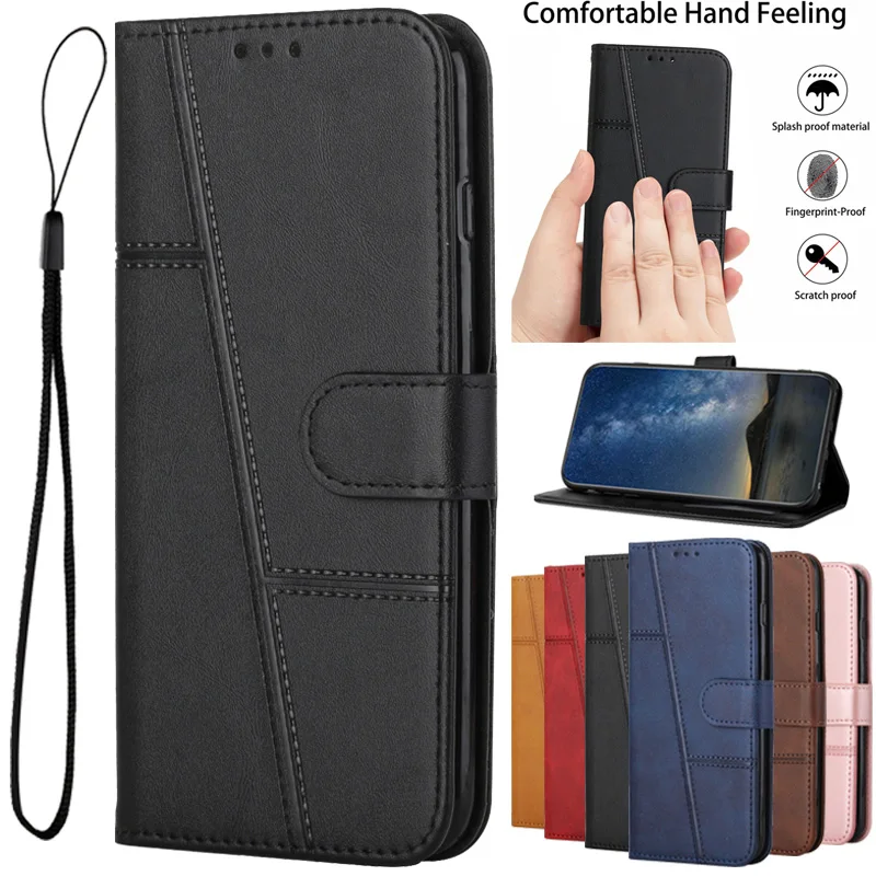 Retro Magnetic Leather Flip Lines Phone Case For VIVO V30 V29 Pro V29E V30Lite V25 V25E V40SE S18 S17 Pro S17T Wallet Bag Cover