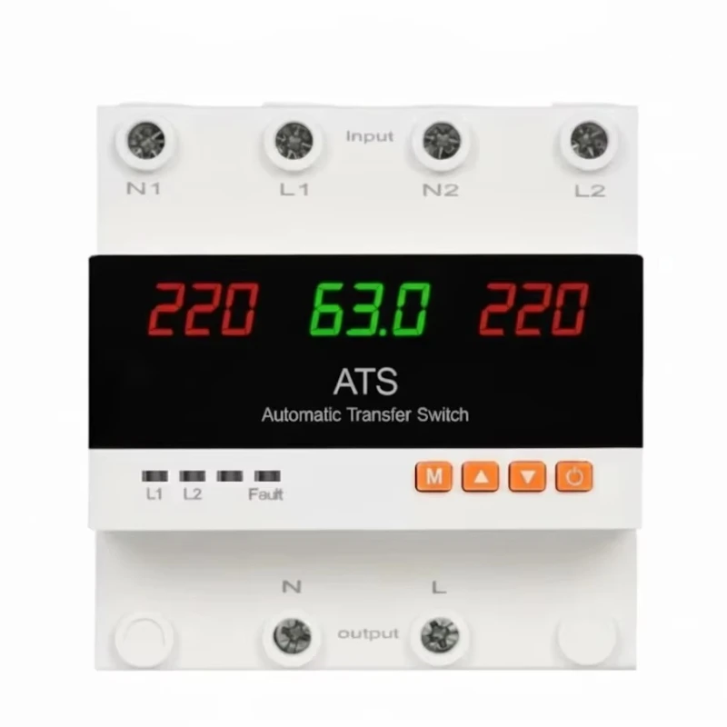 Direct factory supply dual power ATS 220v automatic switcher, solar transfer switch 4p 63a 100a for solar systems