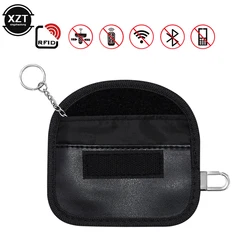 RFID Signal Blocking Bag Car Fob Signal lock Blocker Mini PU Case Wallet For Keyless Car Keys Radiation Protection Cell Phone