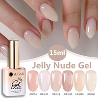UR SUGAR 15ml Jelly Milky White Translucent Color Gel Polish Semi Permanent UV Gel Nail Art Soak Off Gel Varnish Latest Fashion