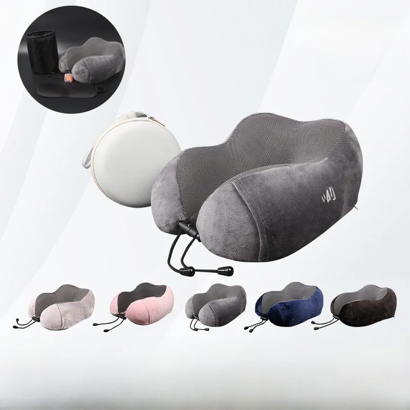 Memory Foam Neck Pillow U-Shaped Office Nap Travel Storage Neck Support Pillow European Style Creative Gift Festival Supplies
