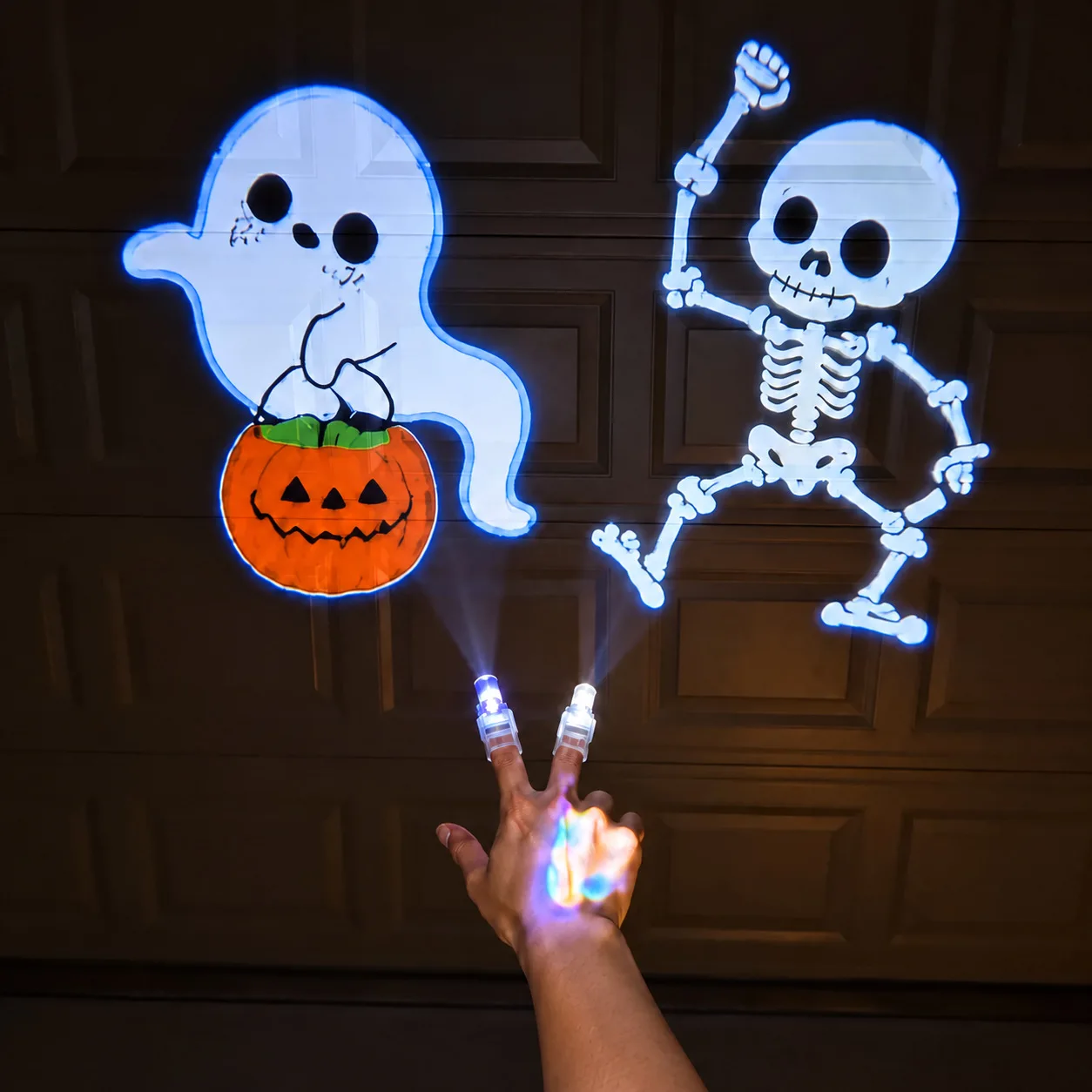 LED Light Up Finger Lights Halloween Projector Toys for School Classroo Goodie Bag Basket Stuffers Prizes Trick or Treats Gifts