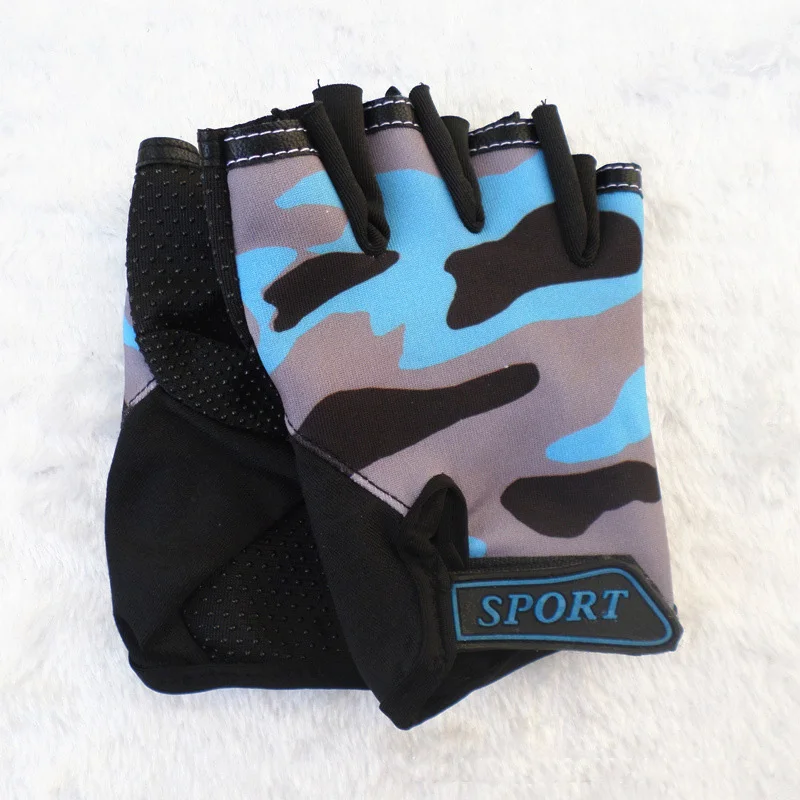 1 Pair Children Sports Gloves Anti-slip Bicycle Half Finger Fingerless Sports Gloves For Climbing Cycling Skating Outdoor Sports