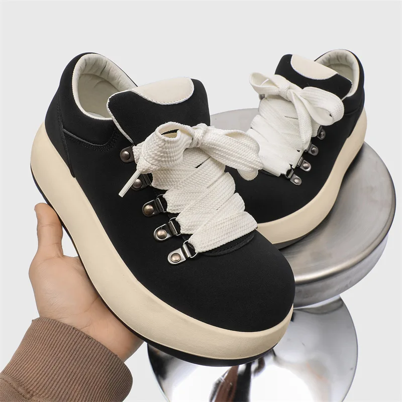 

High Quality Men's Chunky Sneakers Skate Shoes Oversized Toe Casual Sneakers Comfortable Platform Shoes Footwear for Students