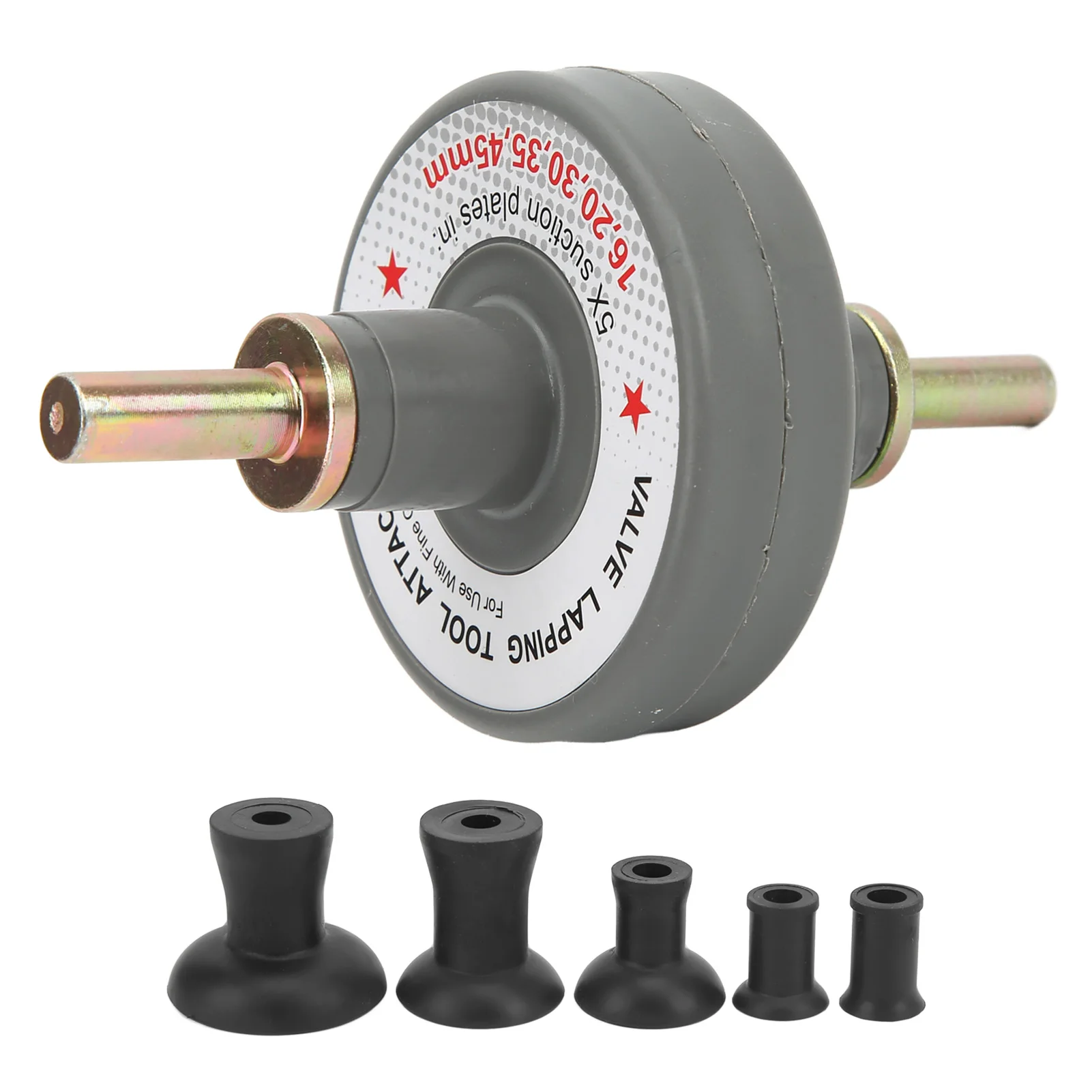 Car Valve Lapping Tool Attachment Kit Engine Valve Lapper Kit Valve Grinding Tool with 5 Suction Plates 1000rpm-1250rpm