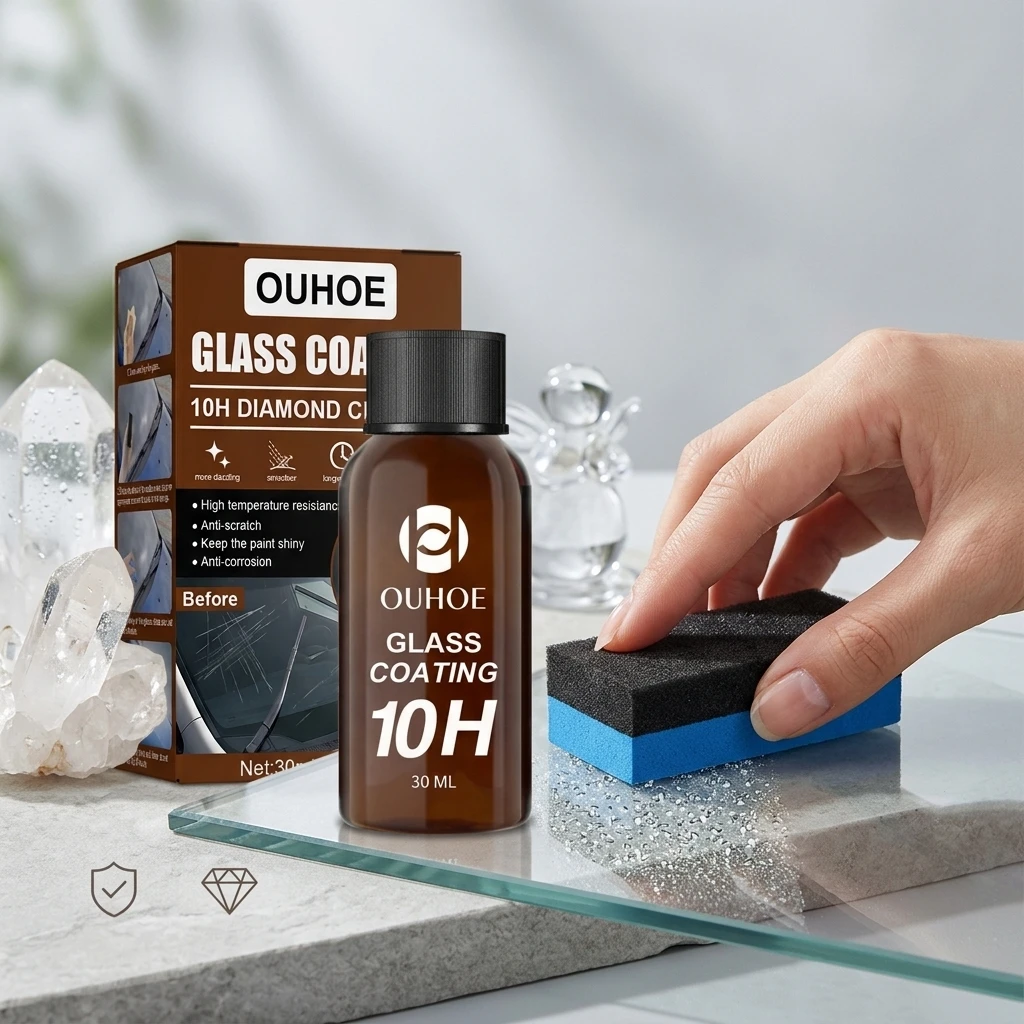 Car Glass Coating Auto Window Cleaning Remove Stain Increase Surface Hardness Hydrophobic Dustproof Antifouling Polishing Agent