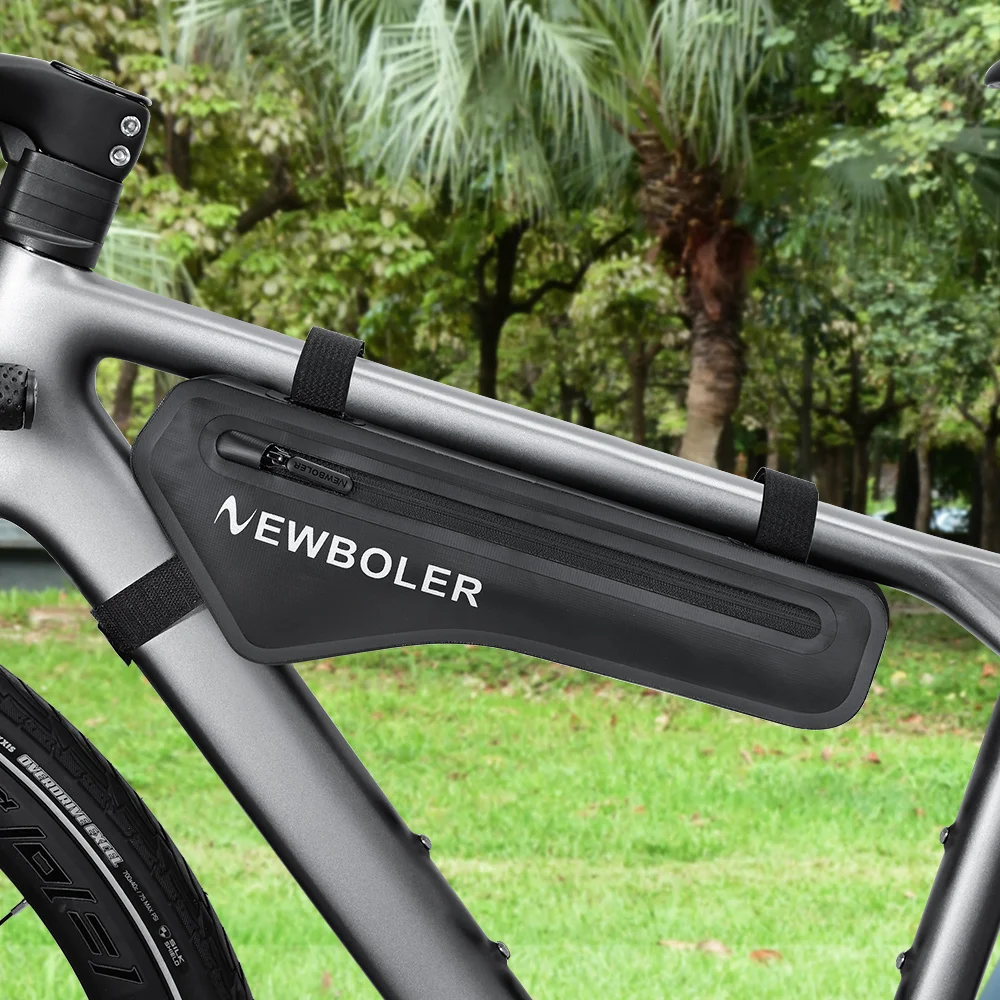 NEWBOLER Fahrradtaschen Radfahren Oberrohr Vorderrahmentasche Wasserdichte MTB Road Triangle Pannier Schmutzabweisende Fahrradzubehörtaschen – Detail 13