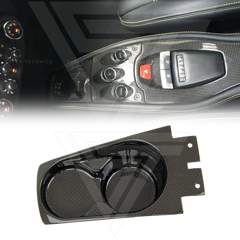 Carbon Fiber Customized Cup Holder For Ferrari 458 Italia And Spider 2011-2013 Car Parts Cover Replacement
