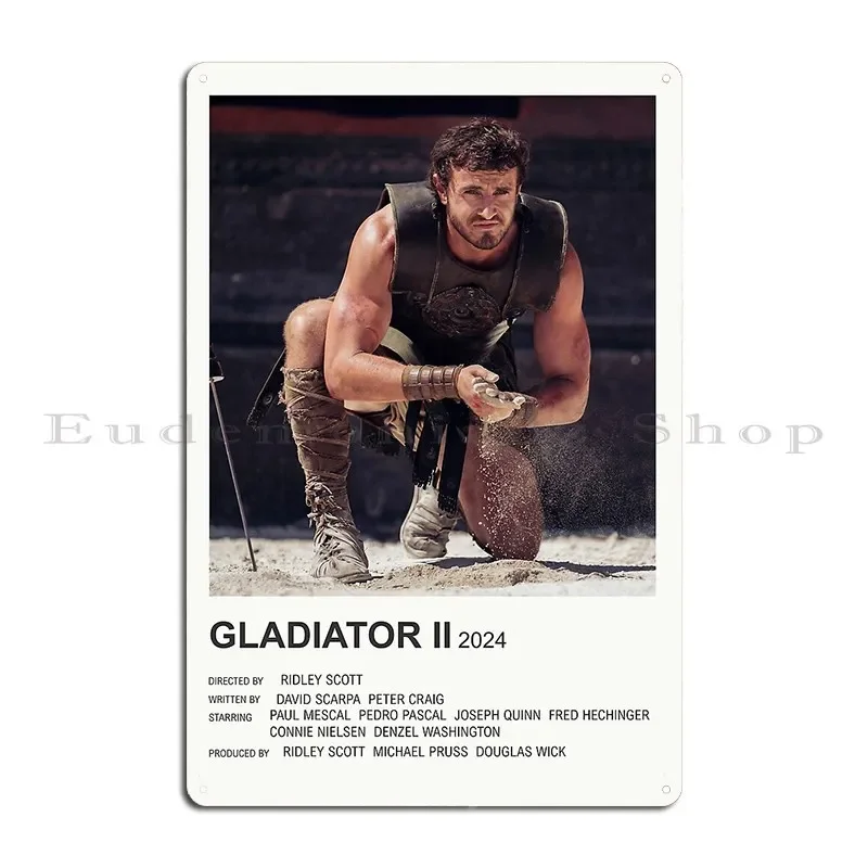 Gladiator 2 Poster Metal Plaque Poster Designing Custom Garage Club Party Club Tin Sign Poster