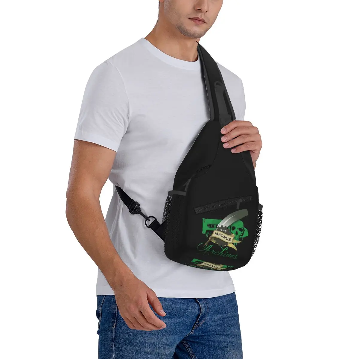 The Magnus Archives Log Chest Bag Men Sling Crossbody Backpack حقيبة صدر للرجال أثناء السفر والمشي لمسافات طويلة Daypack حقيبة كتف