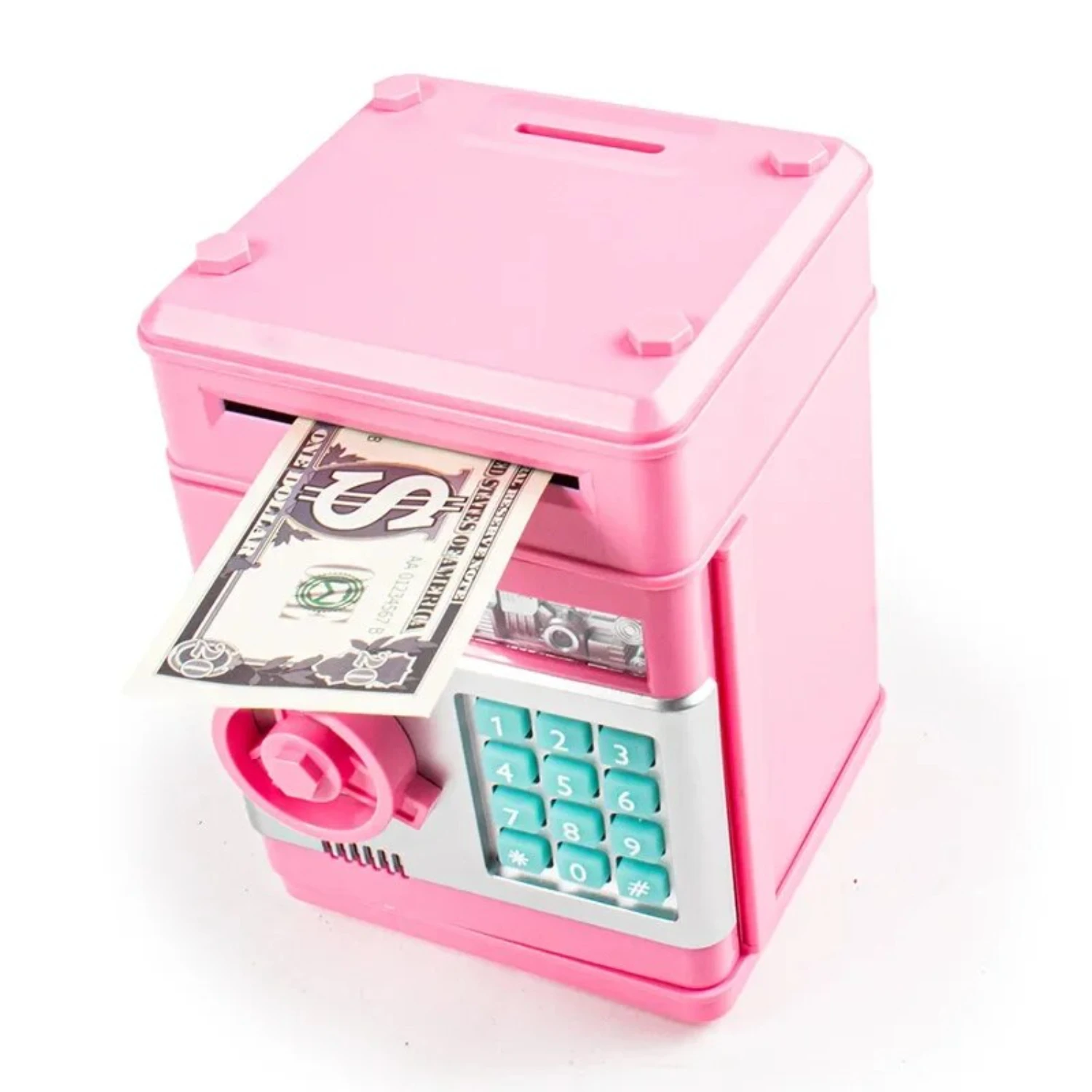 Secure and Durable Anti-Fall Children's Plastic Money Box with Combination Lock, Sturdy Safe Deposit Container for Boys and Girl