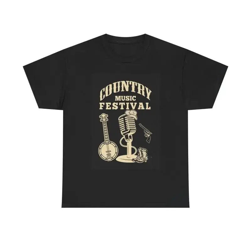 Country Music Festival T Shirt Fest Retro Merch Hank Jr Cotton