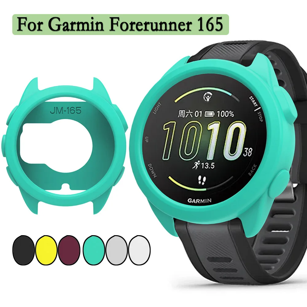 Watch Case For Garmin Forerunner 165 High Quality Soft Silicone Cover Decoration Anti Scratch Protective Shell Watch Accessories