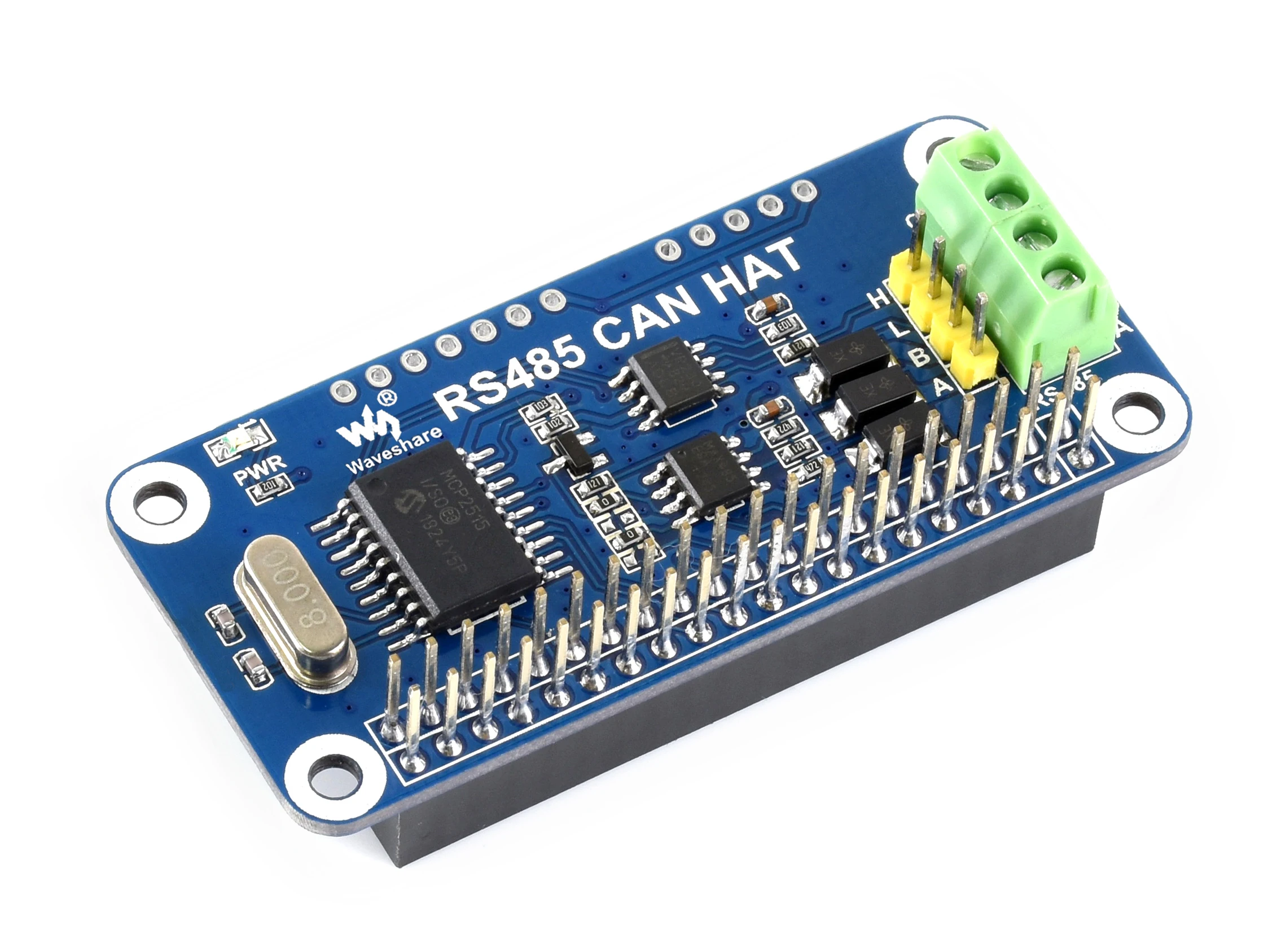 Waveshare RS485 CAN HAT SN65HVD230 Transceiver Onboard TVS Expansion Board for Raspberry Pi