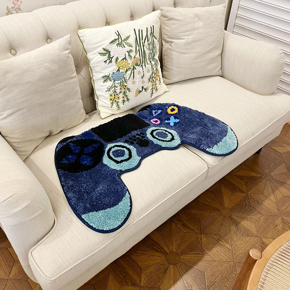 Gamer Controller-Shaped Tufted Rug: The Ultimate Game Room Upgrade I Didn’t Know I Needed