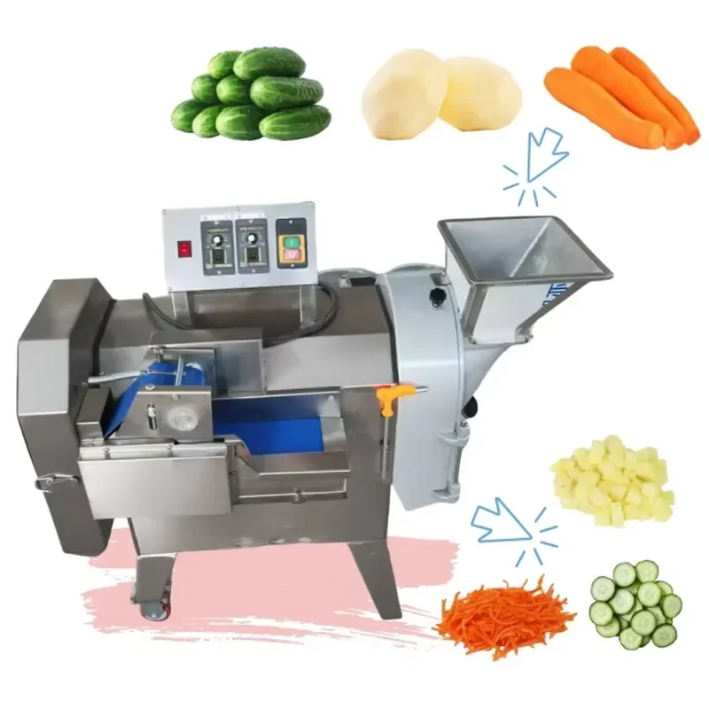 High Quality Commercial Vegetable Cutter Slicing Shredding Fruit Chips Chopper Carrot Onion Potato Slicer Salad Dicer Machine
