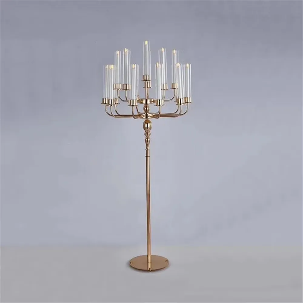 

Candelabras Wedding Table Centerpiece Luxury Candelabrum Metal Candle Holders For Home Decoration 4 PCS /Lot Candelabras Wedding