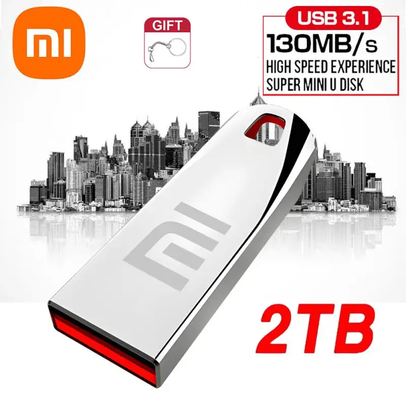 

Xiaomi MIJIA Pen Drive 2 TB USB 3.2 Flash Metal Drive 1TB Large Capacity High-Speed Transfer Storage Waterproof Memory U Disk Or