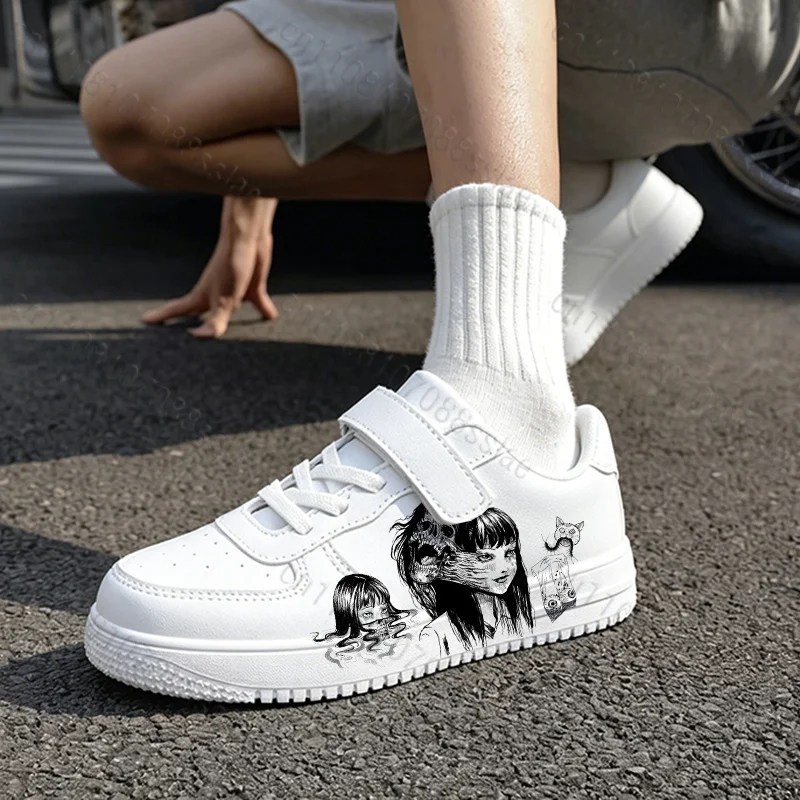 2026 Suitable Outdoor Activities Junji Ito Children Flat Shoes Waterproof Boys Girls Thick Sole Sports Running Shoes Gift