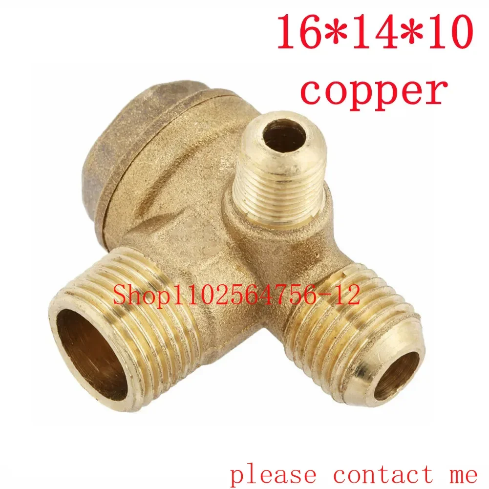 

Air Compressor Check Valve Pure Copper16*14*10 3-port One-way Valve