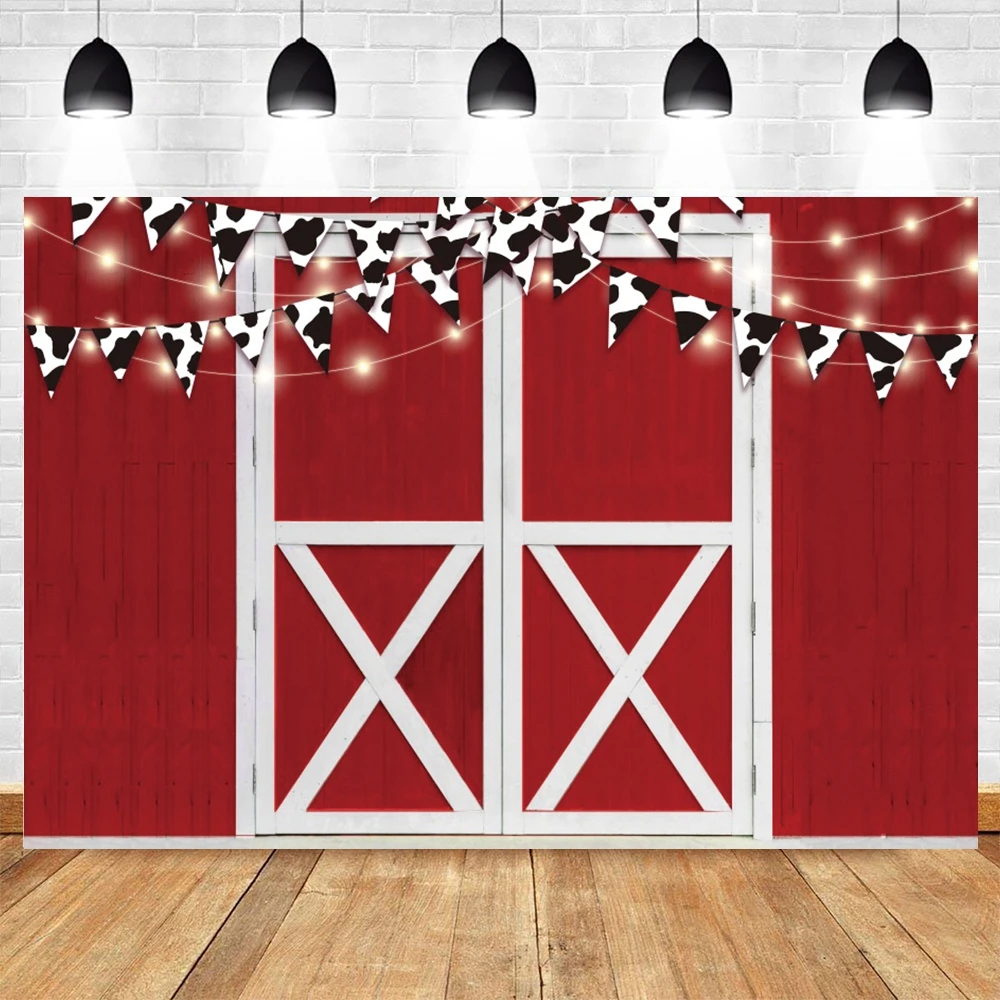 Fondo de puerta de madera de Granero rojo rosa, granja occidental Vintage, Baby Shower, fiesta de cumpleaños, fotografía, decoración de fondo, estudio fotográfico