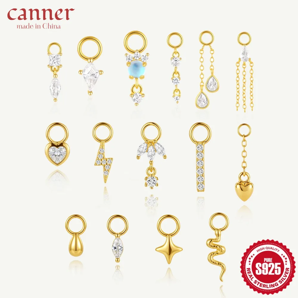 Canner 925 Sterling Silver Piercing Stud Earring  Dainty Ear Piercing Jewelry Accessorie  Minimalist Ear Stack Charms for Women