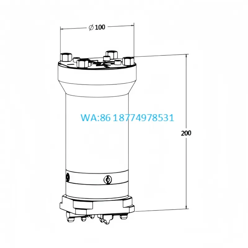 Wmwmnu 3A-300058 200mm Extension Holder for Erowa ITS 80 Hardened Steel D100x200mm for Pneumatic Chuck Less Than or Equal to