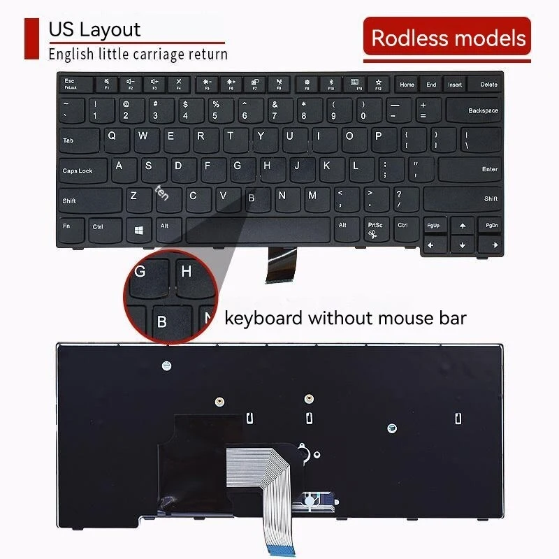 Z Laptop Keyboard for Lenovo Thinkpad E470 E475 E470C US