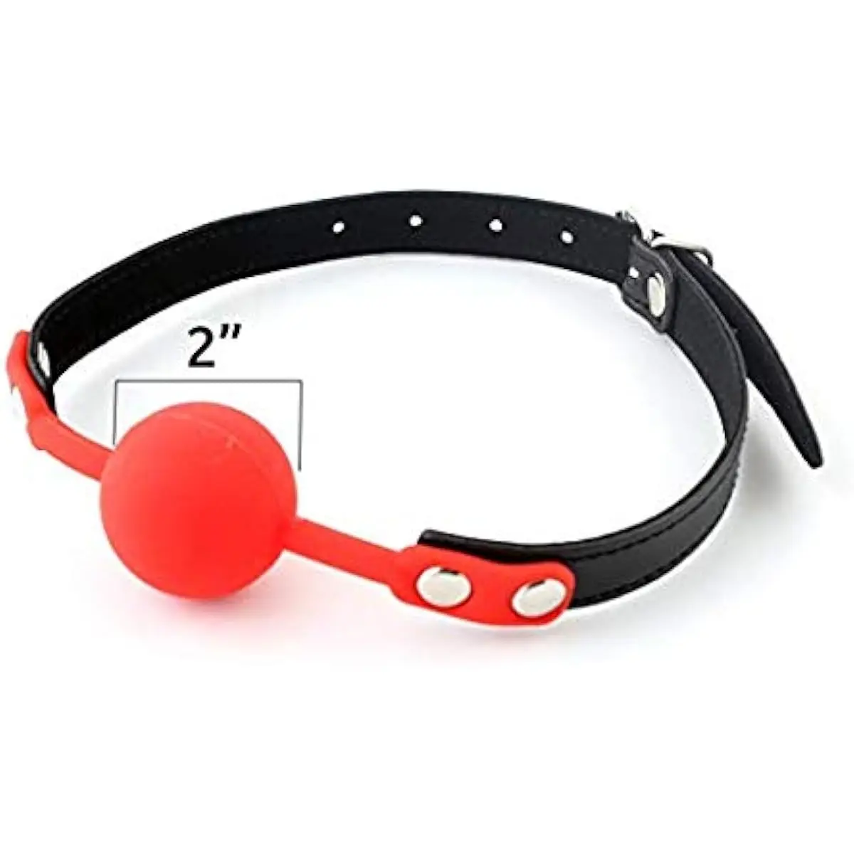 Ball Gag Red Silicone Large - 2 inch