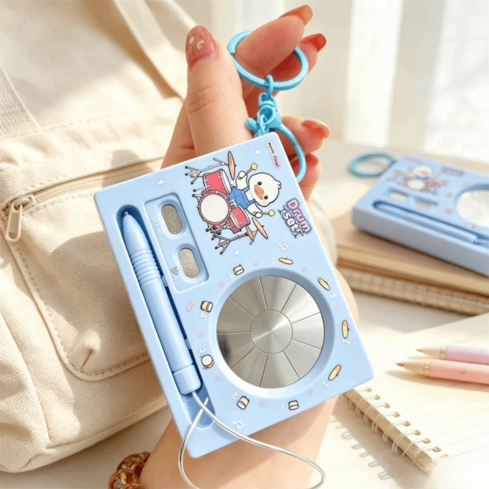 Recording Function Electronic Drum Keychain Portable Mini Size Electronic Piano Drum Keychain Cute Playable Music Keychain