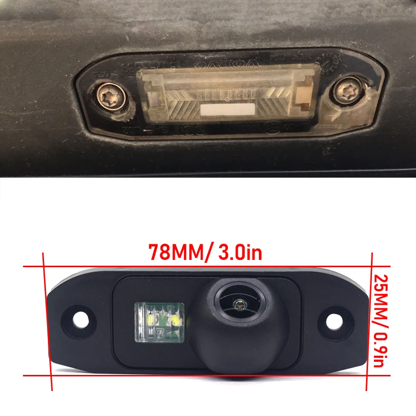 For Volvo V50 V60 XC60 XC90 V40 XC40 S80 XC70 2004~2012 2013~2022 Rear View Backup Camera  Fisheye Night Vision Reversing Camera