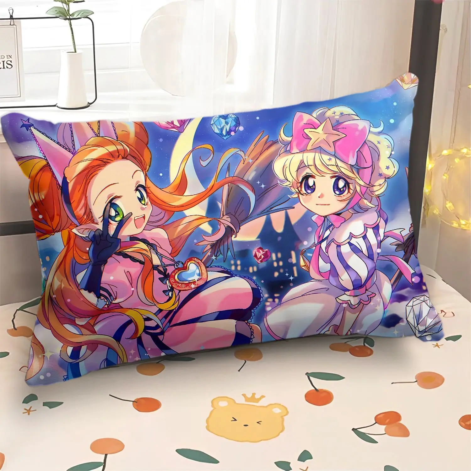 

Anime Sugar Sugar Rune Pillowcases Thickened Short Plush Pillow Case Cover Protector with Zipper 40x60cm